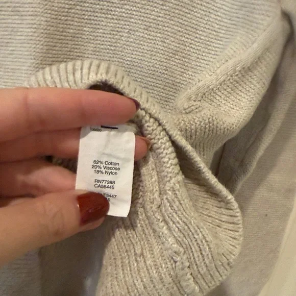 Madewell Riverside cream textured sweater, medium - Picture 6 of 7
